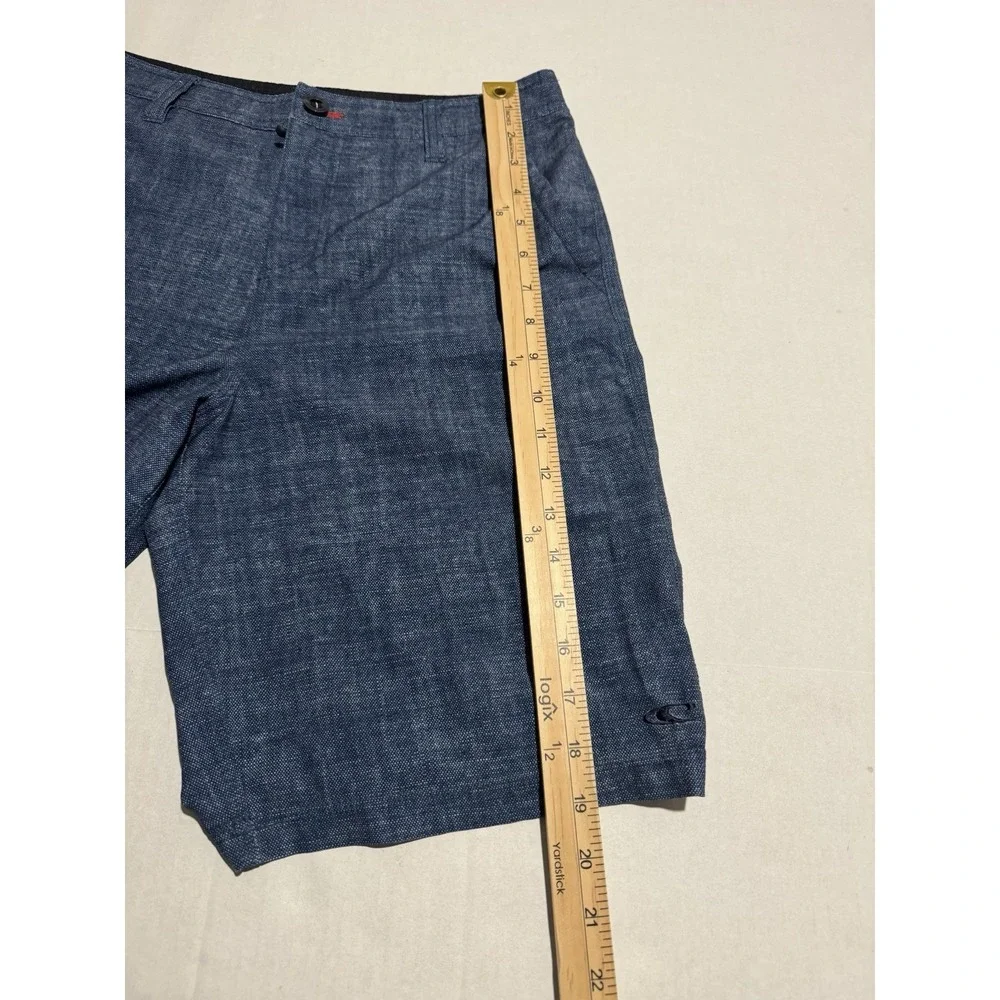 O'Neill Skateboard Sk8 Blue Moisture Wicking Shorts, Flat Front, Men's 30